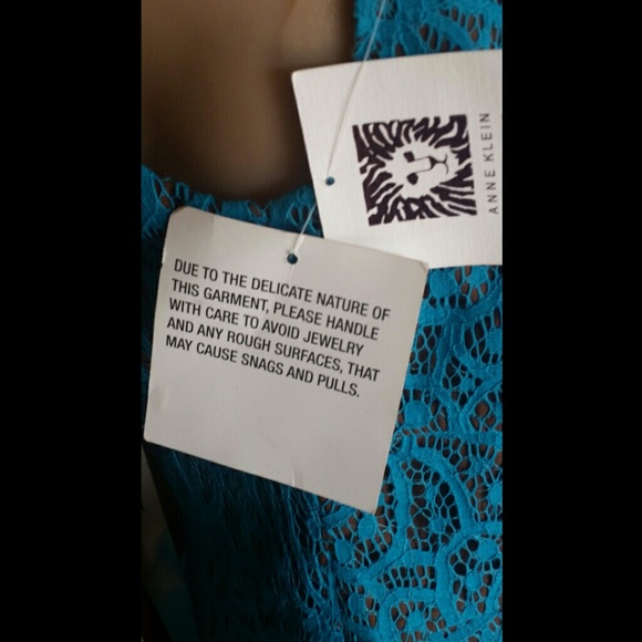 Teal turquoise mykonos lace v-neck sleeveless - Picture 7 of 9